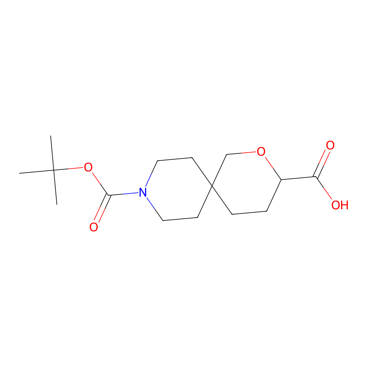 9-(1,1-Dimethylethyl) 2-oxa-9-azaspiro(5.5)undecane-3,9-dicarboxylate molecular structure, CAS 1160246-98-9