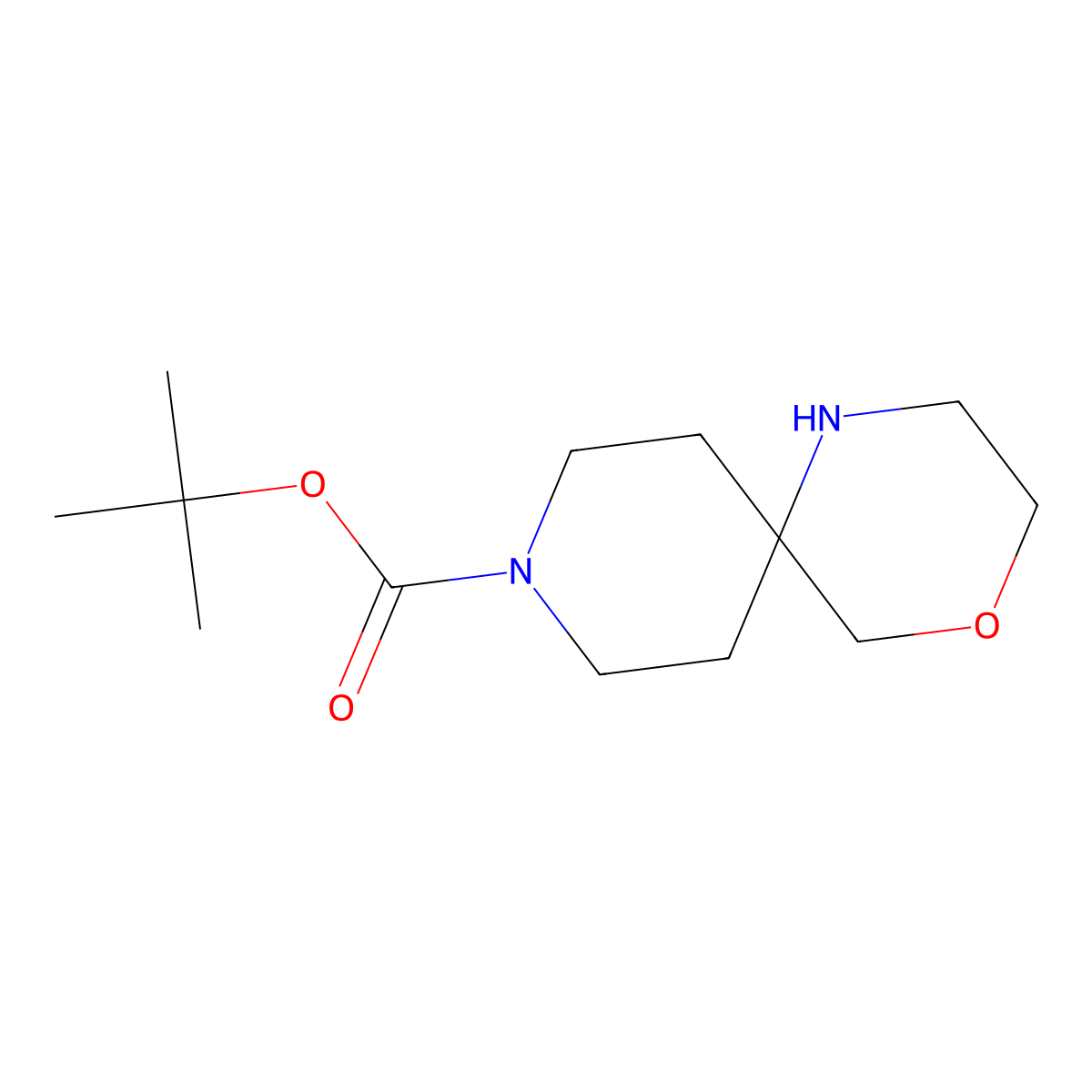 tert-Butyl 4-oxa-1,9-diazaspiro[5.5]undecane-9-carboxylate molecular structure, CAS 1160247-04-0