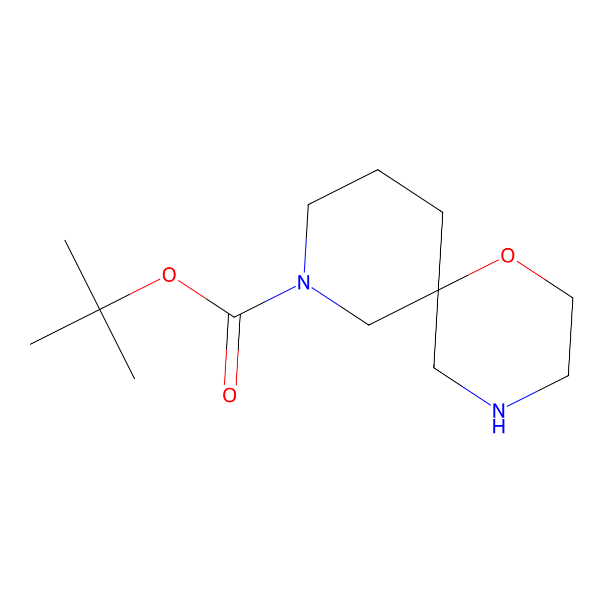 tert-Butyl 1-oxa-4,8-diazaspiro[5.5]undecane-8-carboxylate molecular structure, CAS 1160247-05-1