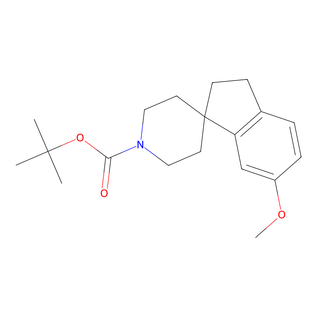 tert-Butyl 6-methoxy-2,3-dihydrospiro[indene-1,4'-piperidine]-1'-carboxylate molecular structure, CAS 1160247-35-7