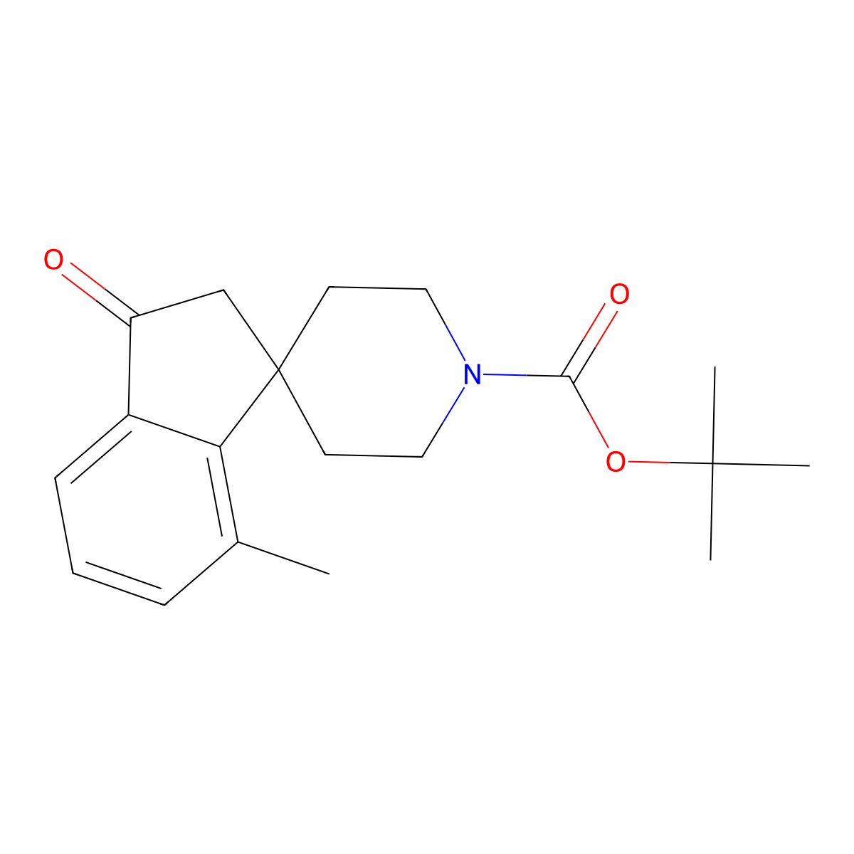 tert-Butyl 7-methyl-3-oxo-2,3-dihydrospiro[indene-1,4'-piperidine]-1'-carboxylate molecular structure, CAS 1160247-49-3