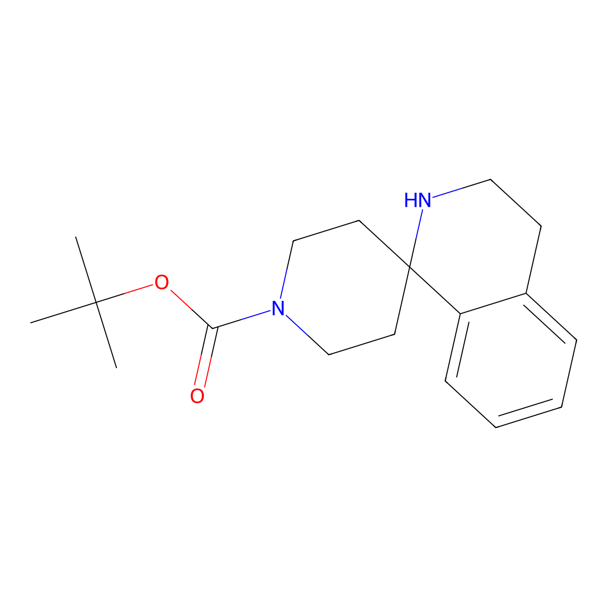 tert-Butyl 3,4-dihydro-2H-spiro[isoquinoline-1,4'-piperidine]-1'-carboxylate molecular structure, CAS 1160247-65-3