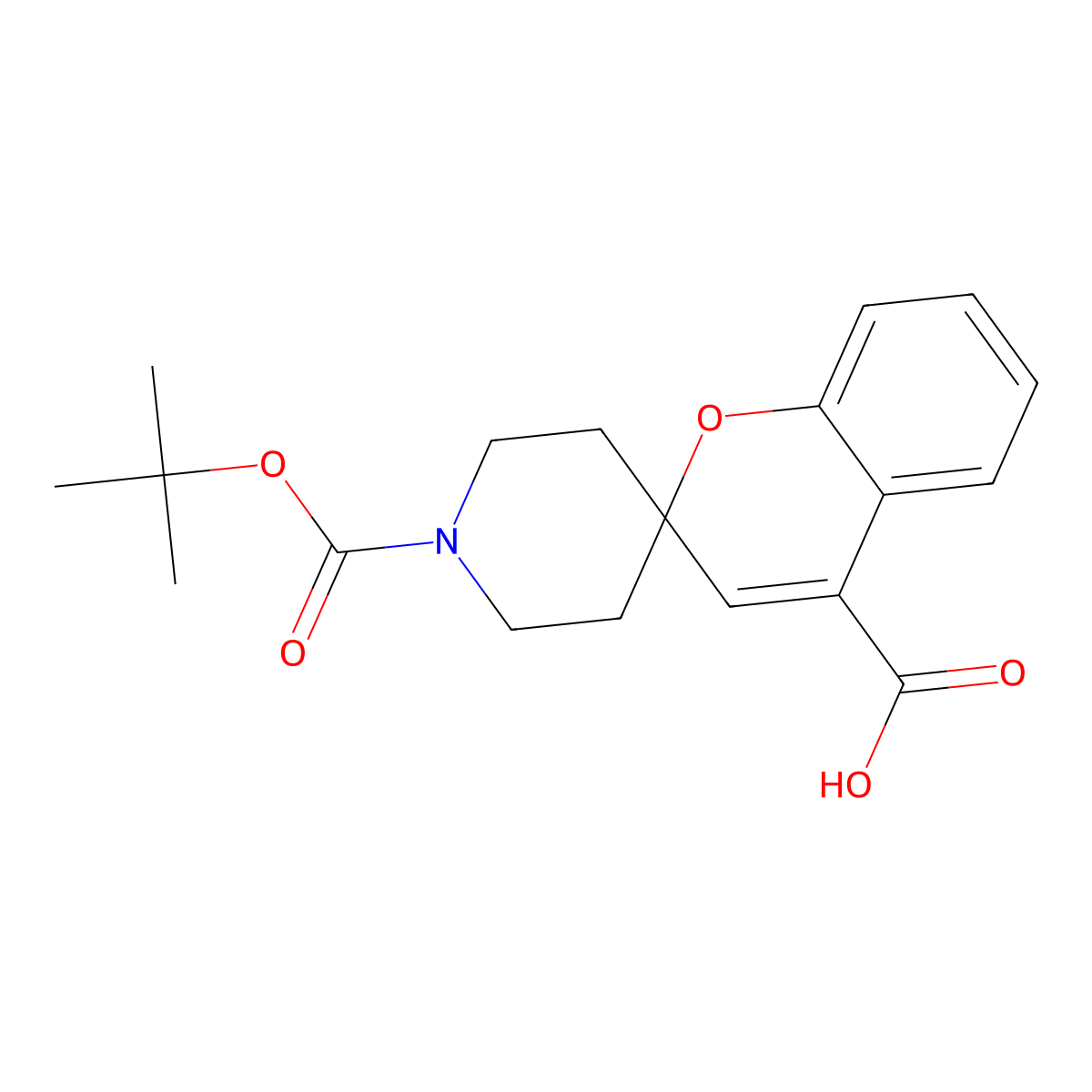 1'-(tert-Butoxycarbonyl)spiro[chromene-2,4'-piperidine]-4-carboxylic acid molecular structure, CAS 1160247-75-5