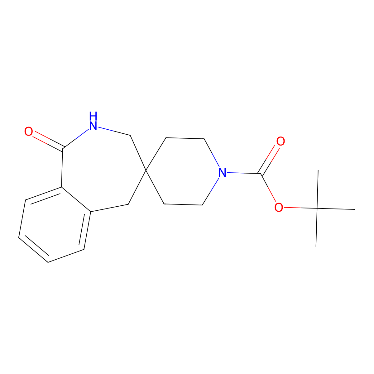 tert-Butyl 1-oxo-1,2,3,5-tetrahydrospiro[benzo[c]azepine-4,4'-piperidine]-1'-carboxylate molecular structure, CAS 1160247-87-9