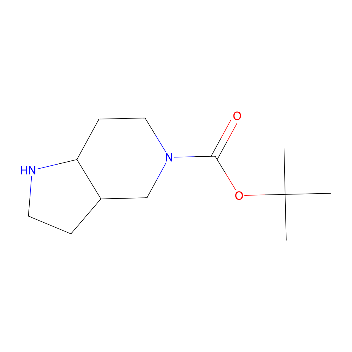 Tert-butyl hexahydro-1H-pyrrolo[3,2-C]pyridine-5(6H)-carboxylate molecular structure, CAS 1160247-99-3