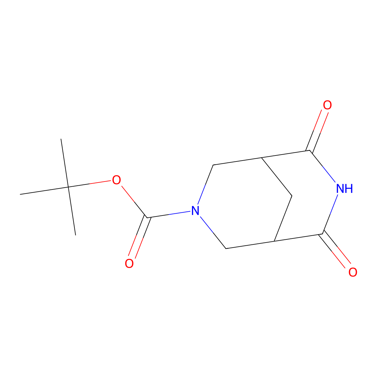 Tert-butyl 6,8-dioxo-3,7-diazabicyclo[3.3.1]nonane-3-carboxylate molecular structure, CAS 1160248-04-3