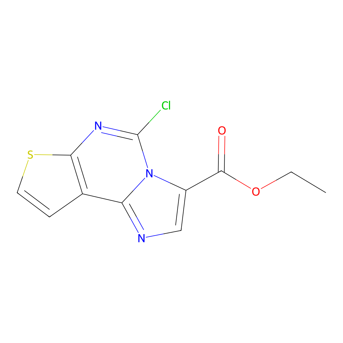 Ethyl 5-chloroimidazo[1,2-c]thieno[3,2-e]pyrimidine-3-carboxylate molecular structure, CAS 1160248-11-2