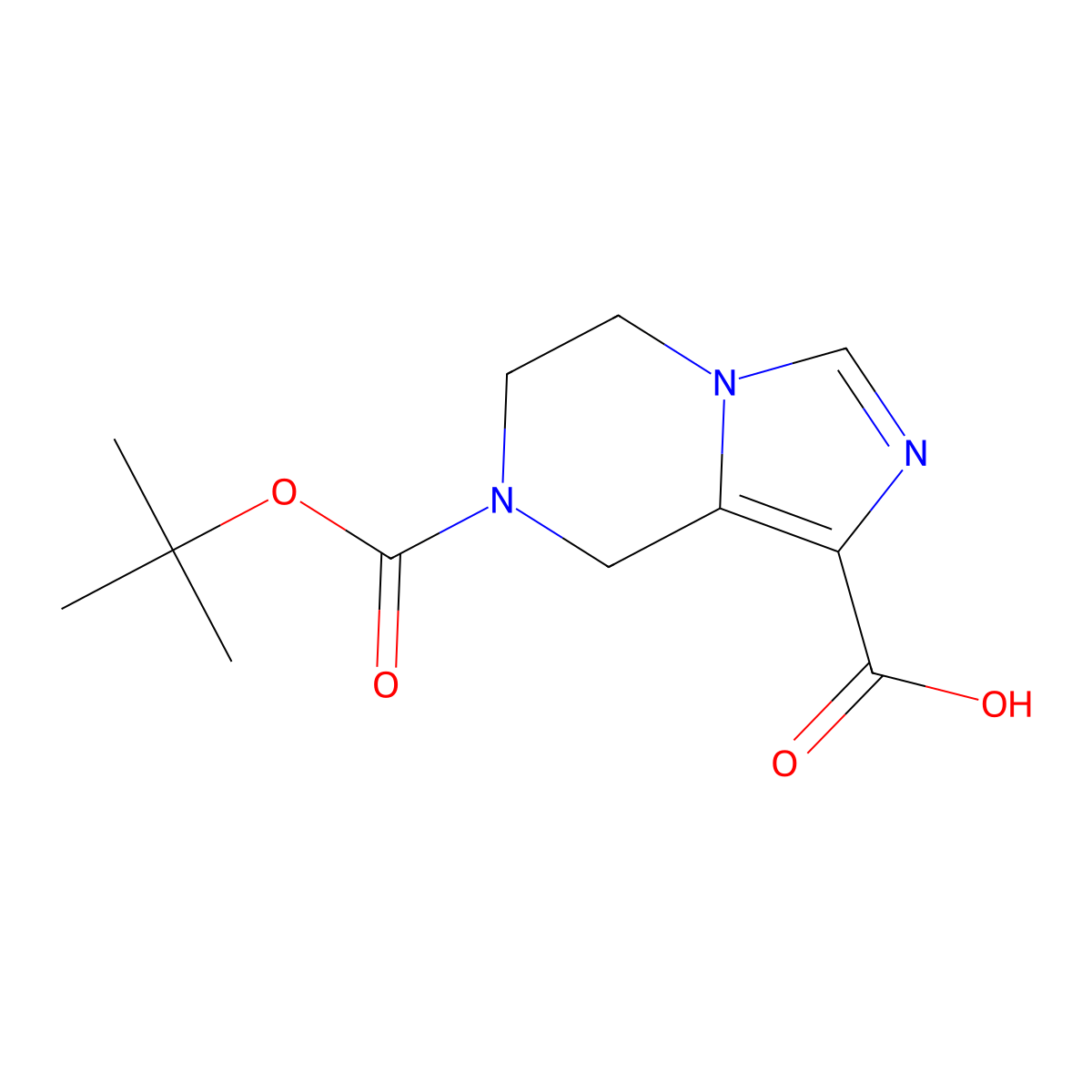 7-[(tert-butoxy)carbonyl]-5H,6H,7H,8H-imidazo[1,5-a]pyrazine-1-carboxylic acid molecular structure, CAS 1160248-16-7