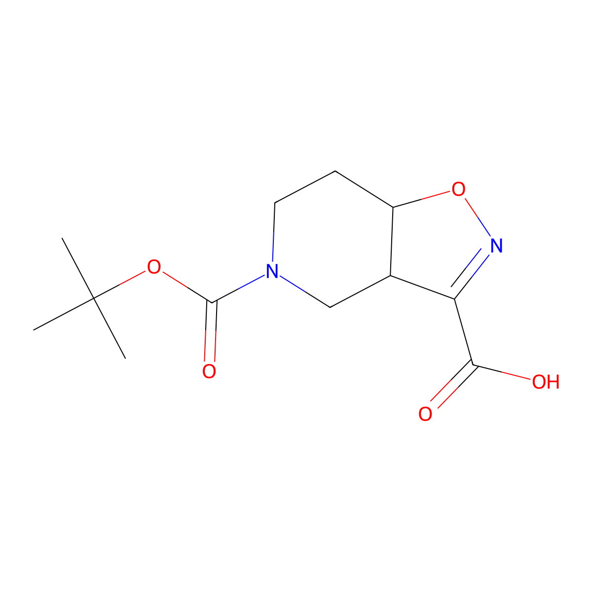 5-(tert-Butoxycarbonyl)-3a,4,5,6,7,7ahexahydro-isoxazolo[4,5-c]pyridine-3-carboxylic acid molecular structure, CAS 1160248-32-7