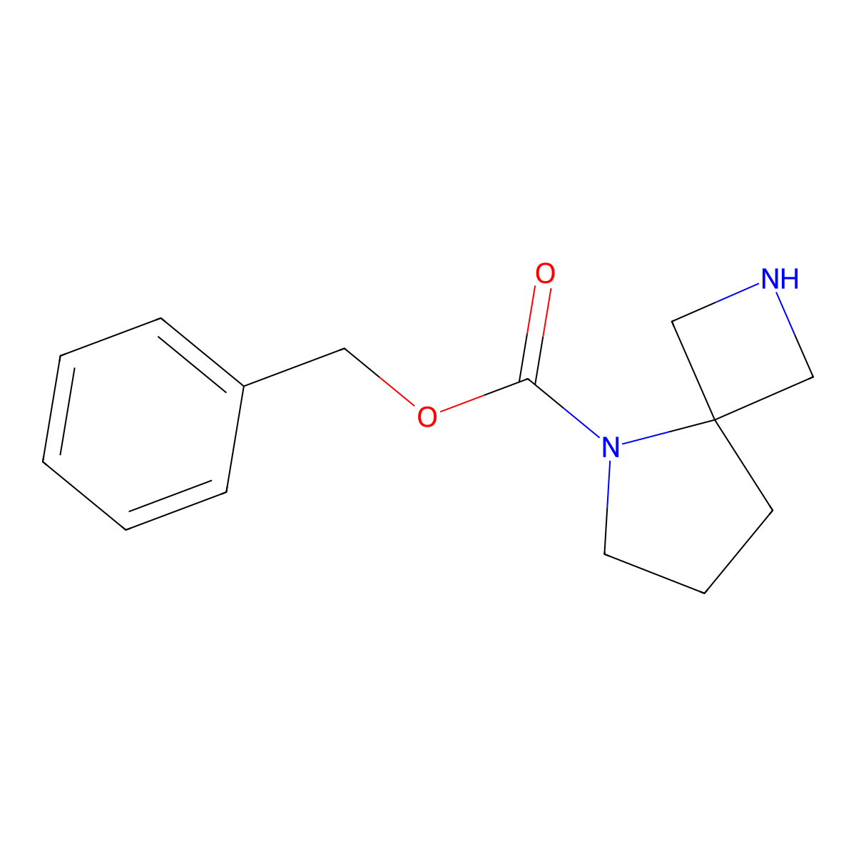 Benzyl 2,5-diazaspiro[3.4]octane-5-carboxylate molecular structure, CAS 1160248-45-2