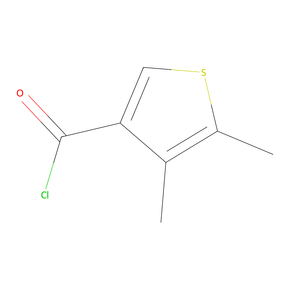 4,5-Dimethylthiophene-3-carbonyl chloride molecular structure, CAS 1160248-80-5