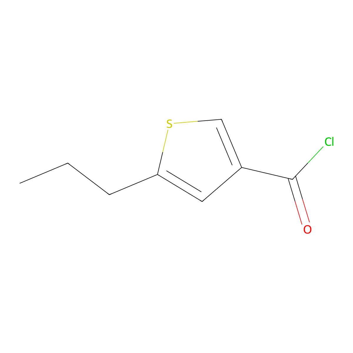 5-Propylthiophene-3-carbonyl chloride molecular structure, CAS 1160248-84-9