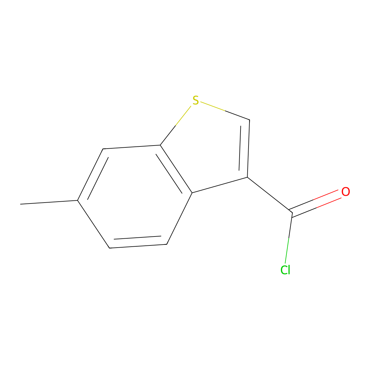 6-Methyl-1-benzothiophene-3-carbonyl chloride molecular structure, CAS 1160248-90-7