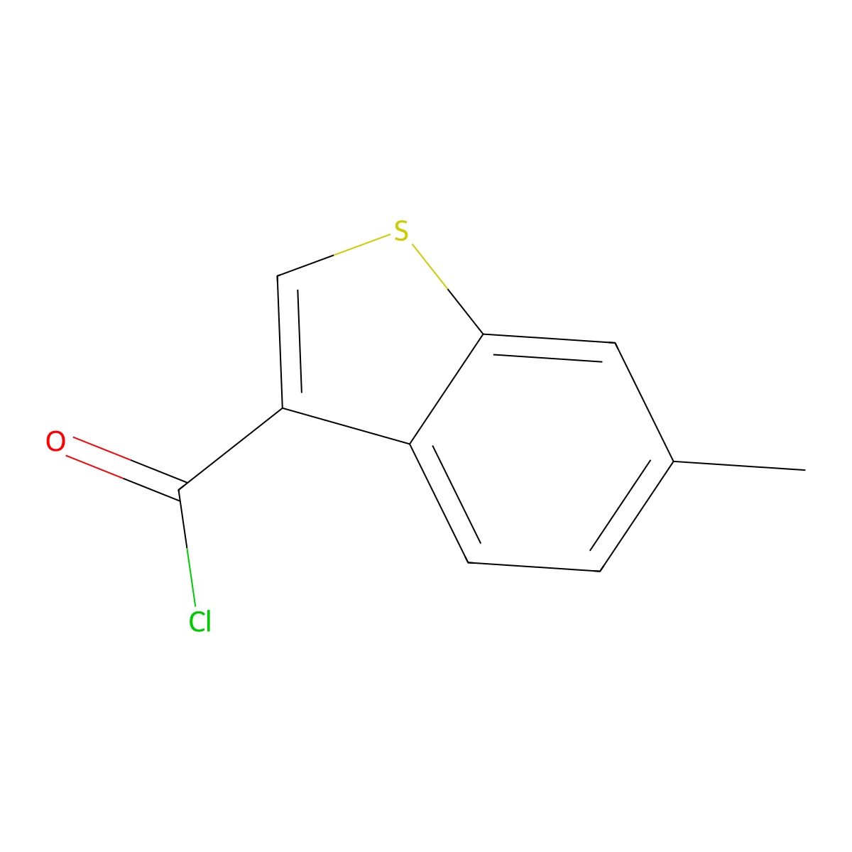 6-Methyl-1-benzothiophene-3-carbonyl chloride molecular structure, CAS 1160248-90-7