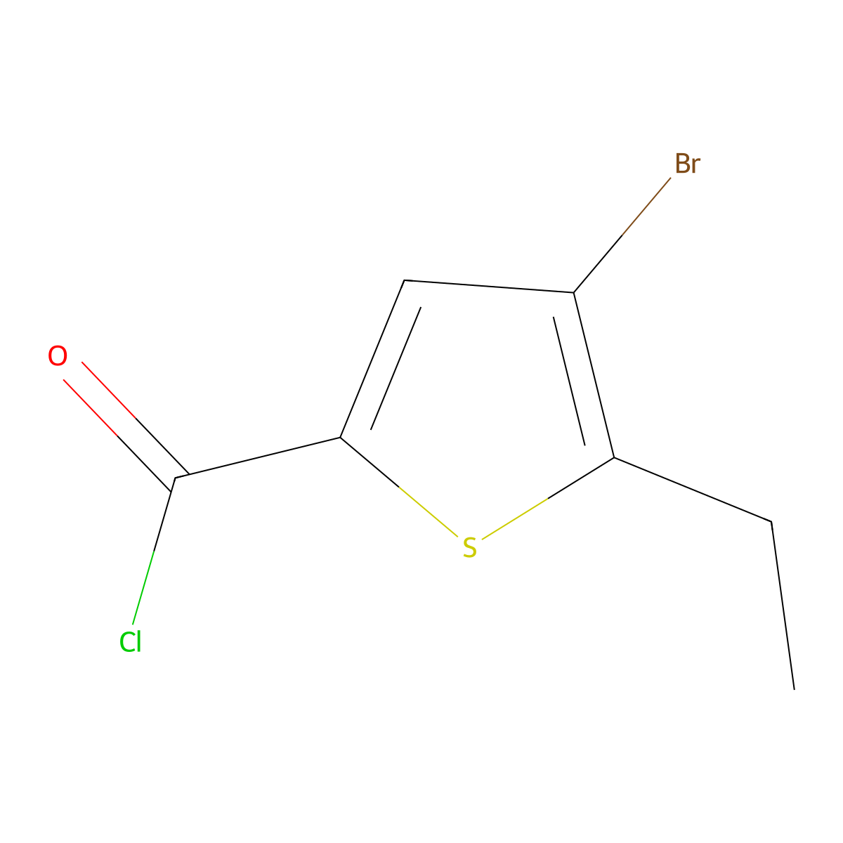 4-Bromo-5-ethylthiophene-2-carbonyl chloride molecular structure, CAS 1160249-05-7