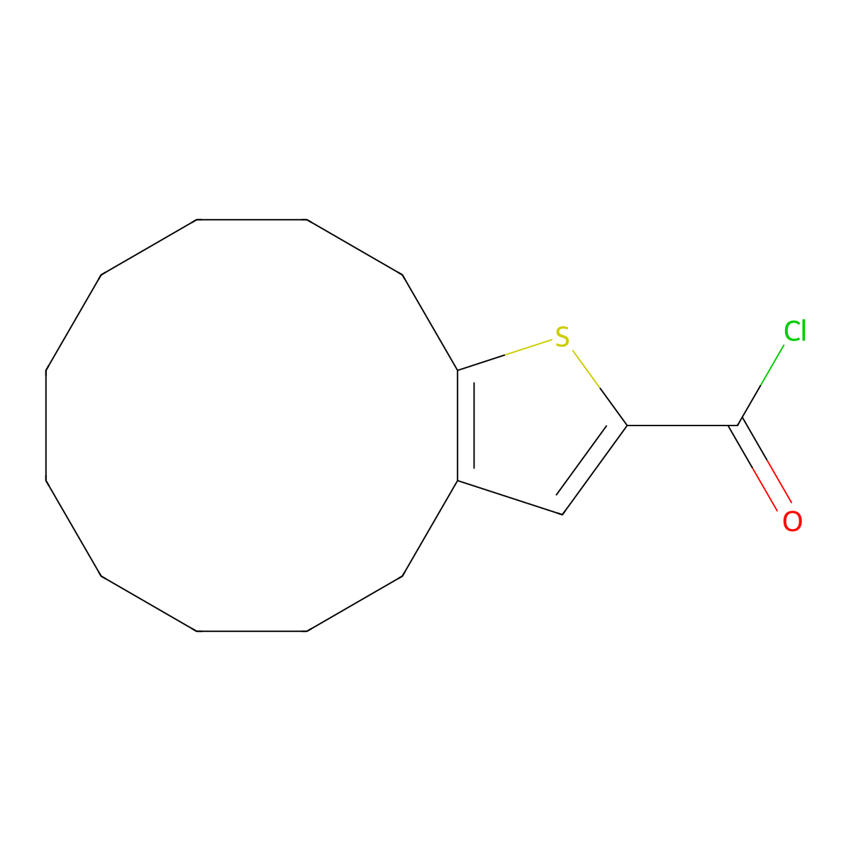 4,5,6,7,8,9,10,11,12,13-Decahydrocyclododeca[b]thiophene-2-carbonyl chloride molecular structure, CAS 1160249-29-5
