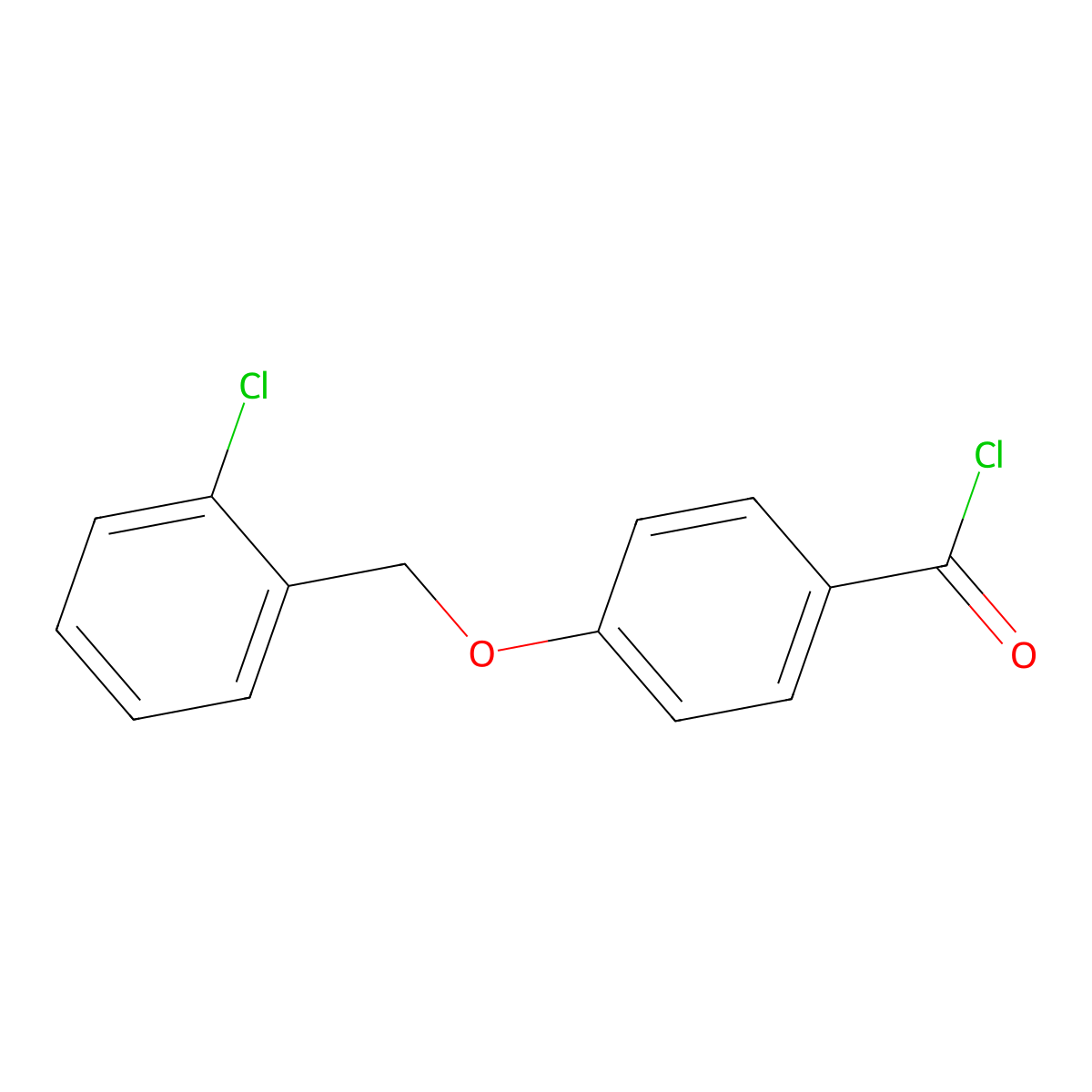 4-[(2-Chlorobenzyl)oxy]benzoyl chloride molecular structure, CAS 1160249-37-5