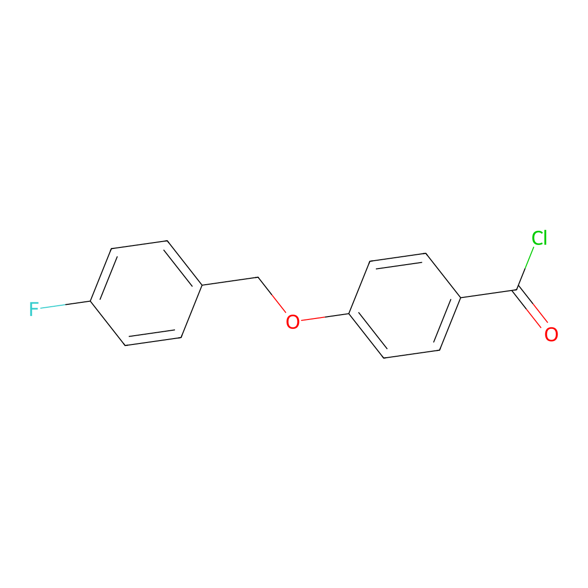4-[(4-Fluorobenzyl)oxy]benzoyl chloride molecular structure, CAS 1160249-58-0