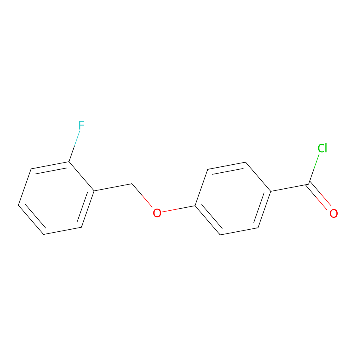 4-[(2-Fluorobenzyl)oxy]benzoyl chloride molecular structure, CAS 1160249-64-8