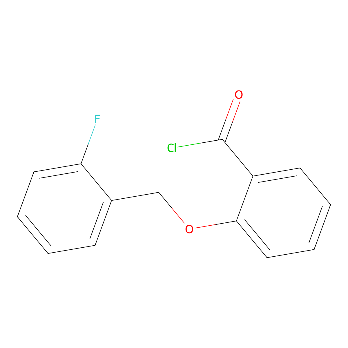 2-[(2-Fluorobenzyl)oxy]benzoyl chloride molecular structure, CAS 1160249-73-9
