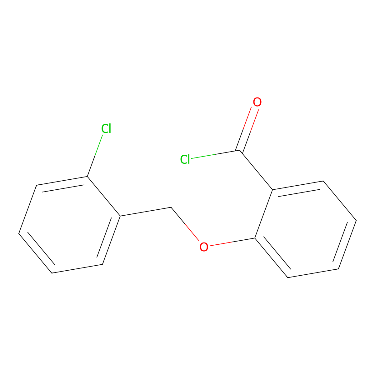 2-[(2-Chlorobenzyl)oxy]benzoyl chloride molecular structure, CAS 1160249-76-2
