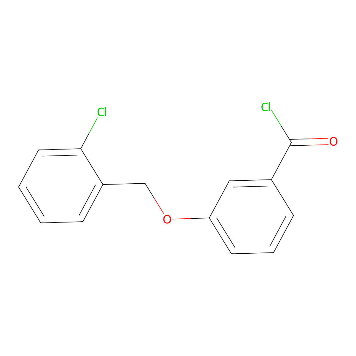 3-[(2-Chlorobenzyl)oxy]benzoyl chloride molecular structure, CAS 1160249-80-8