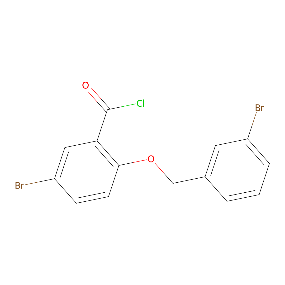5-Bromo-2-[(3-bromobenzyl)oxy]benzoyl chloride molecular structure, CAS 1160249-97-7