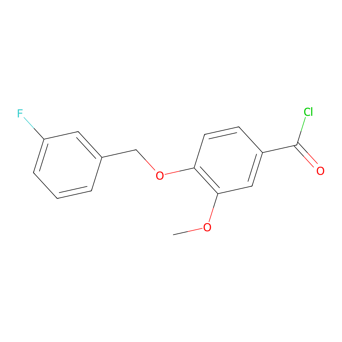 4-[(3-Fluorobenzyl)oxy]-3-methoxybenzoyl chloride molecular structure, CAS 1160250-03-2