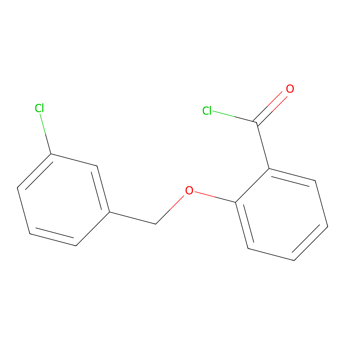 2-[(3-Chlorobenzyl)oxy]benzoyl chloride molecular structure, CAS 1160250-13-4