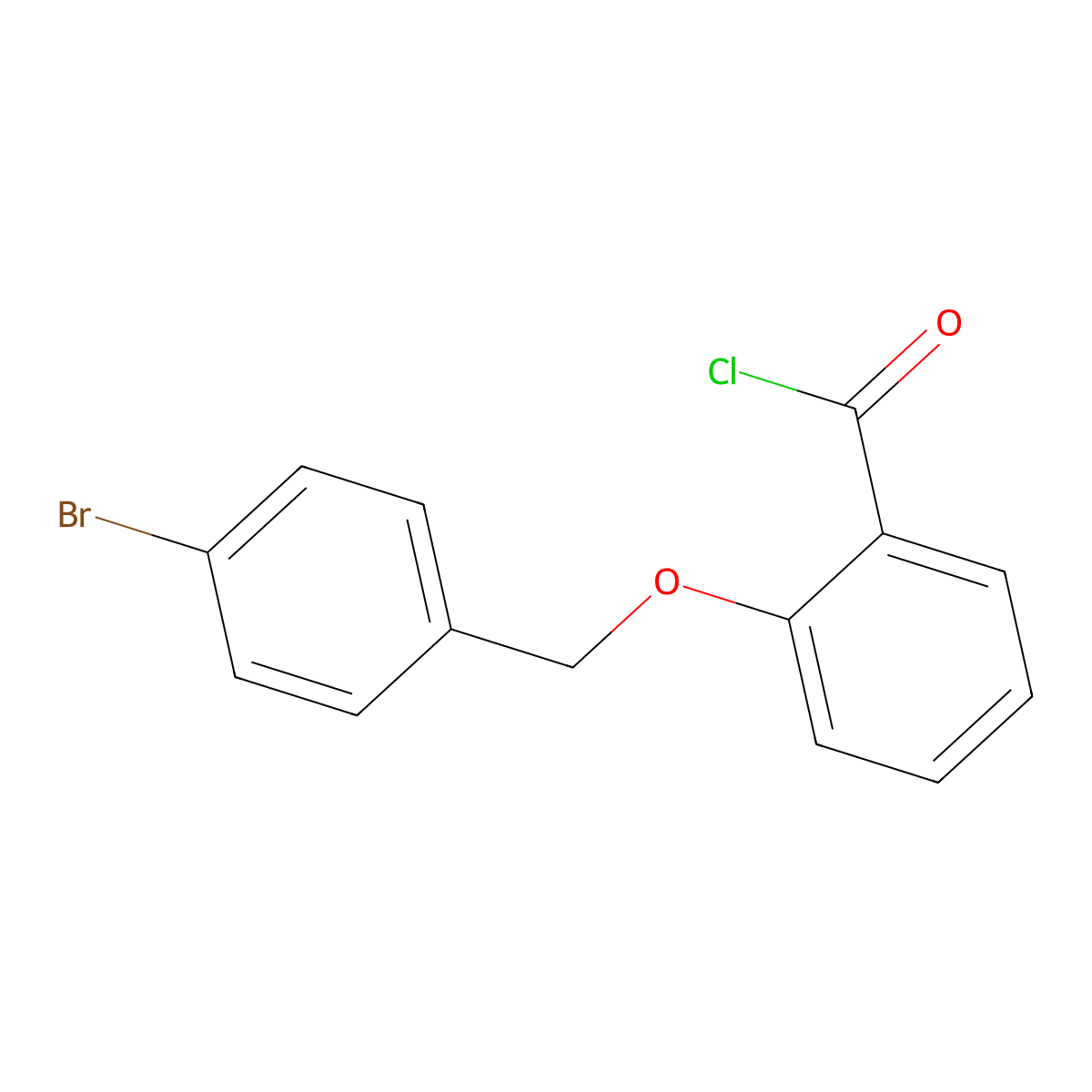 2-[(4-Bromobenzyl)oxy]benzoyl chloride molecular structure, CAS 1160250-19-0
