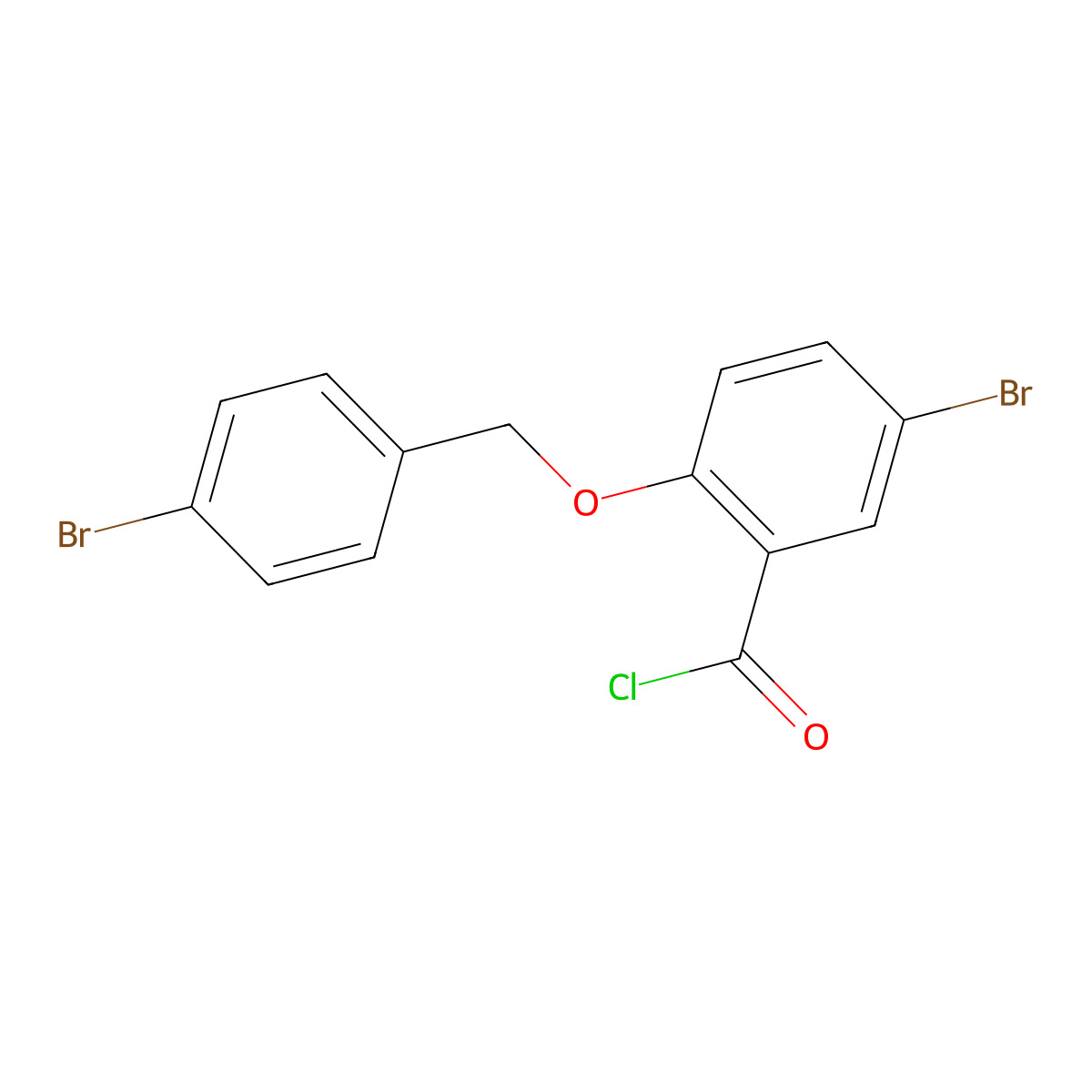 5-Bromo-2-[(4-bromobenzyl)oxy]benzoyl chloride molecular structure, CAS 1160250-25-8