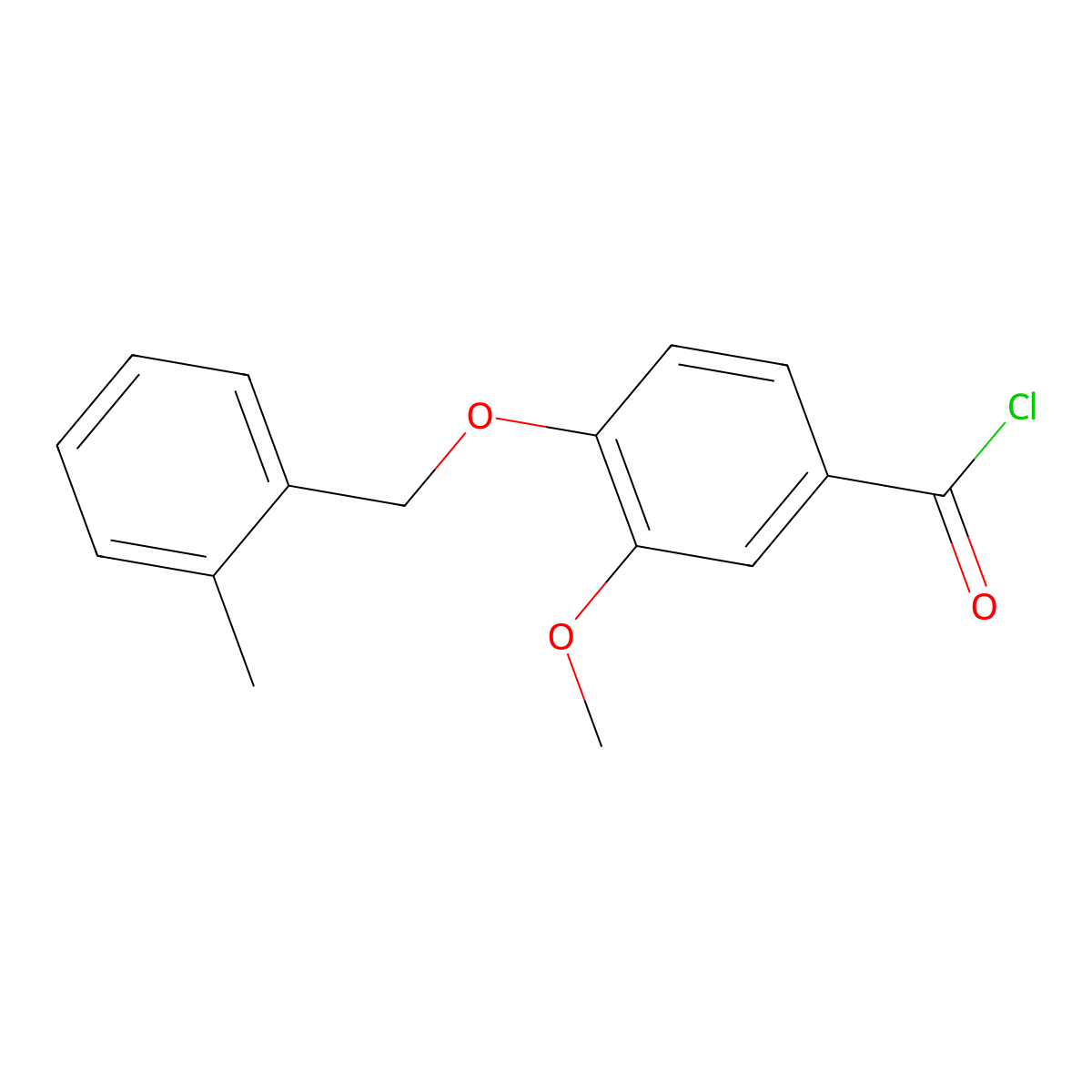 3-Methoxy-4-[(2-methylbenzyl)oxy]benzoyl chloride molecular structure, CAS 1160250-34-9