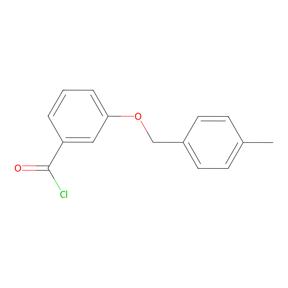 3-[(4-Methylbenzyl)oxy]benzoyl chloride molecular structure, CAS 1160250-74-7