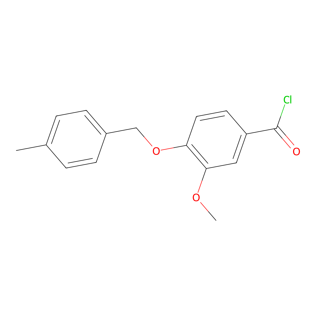 3-Methoxy-4-[(4-methylbenzyl)oxy]benzoyl chloride molecular structure, CAS 1160250-76-9