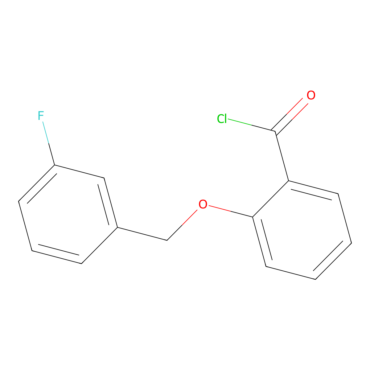 2-[(3-Fluorobenzyl)oxy]benzoyl chloride molecular structure, CAS 1160250-82-7