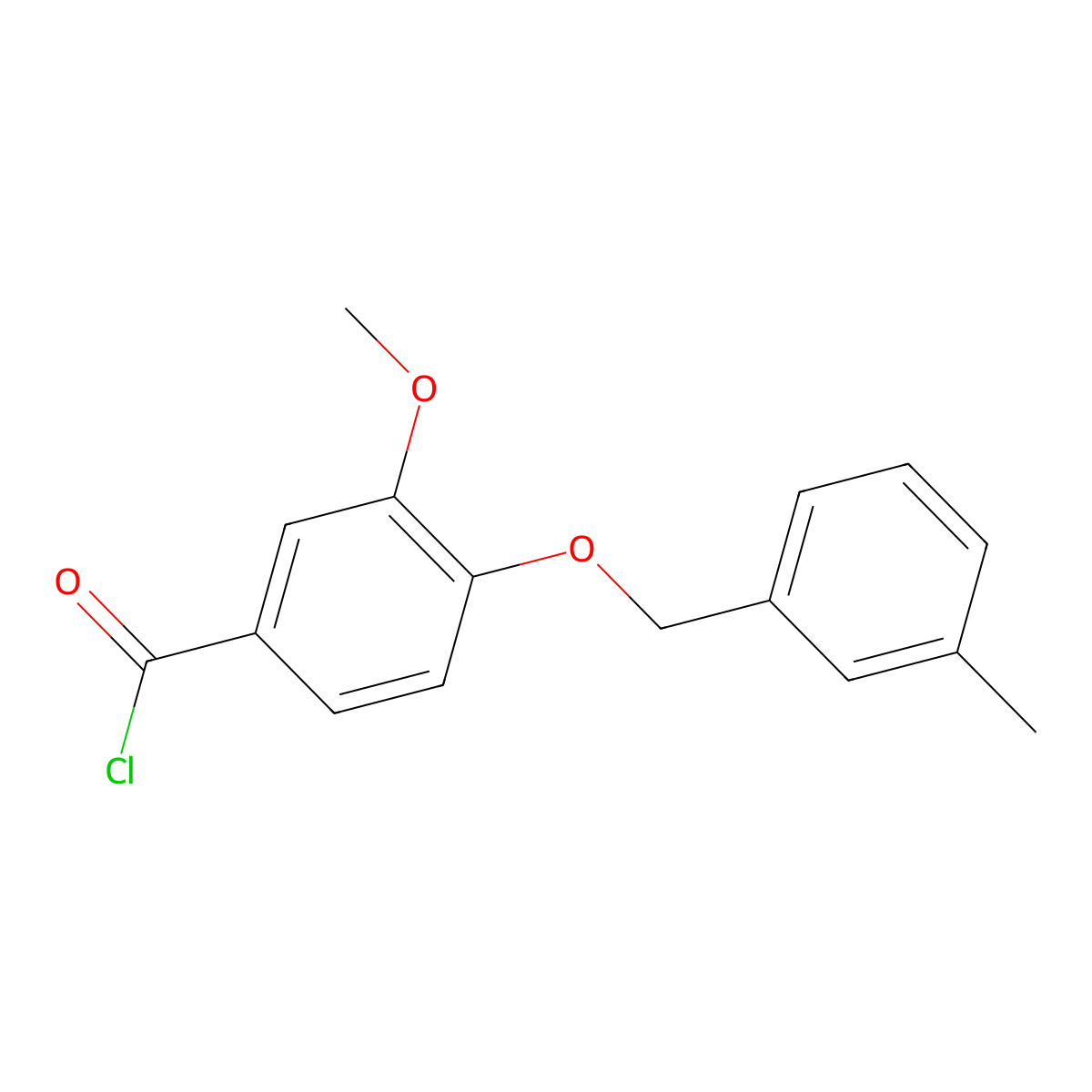 3-Methoxy-4-[(3-methylbenzyl)oxy]benzoyl chloride molecular structure, CAS 1160250-84-9