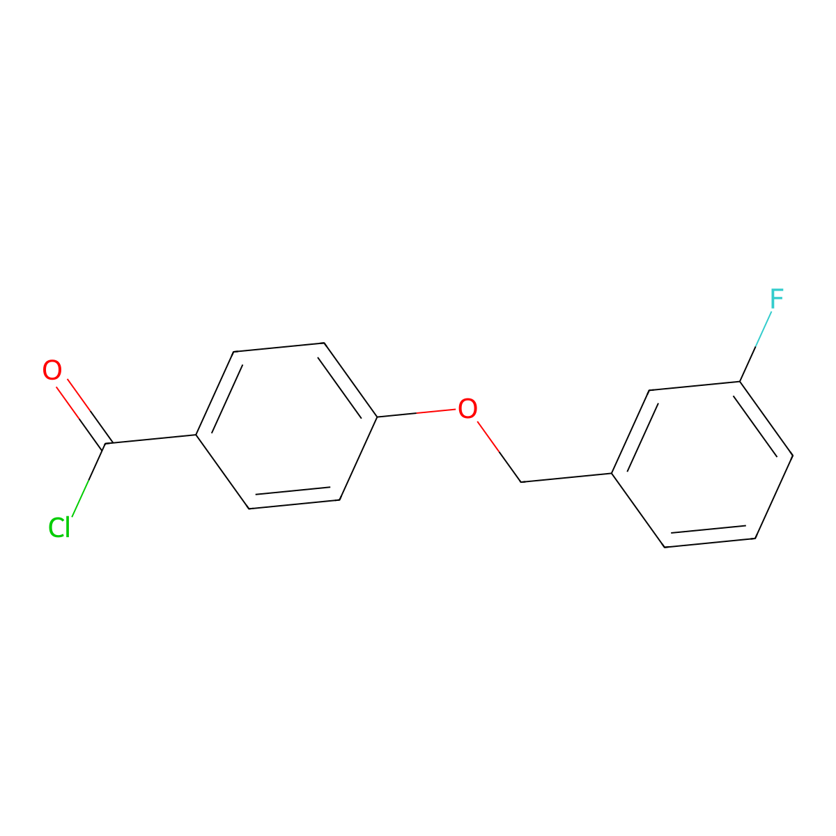 4-[(3-Fluorobenzyl)oxy]benzoyl chloride molecular structure, CAS 1160250-86-1