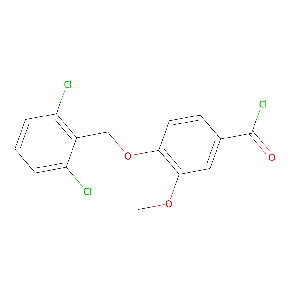 4-[(2,6-Dichlorobenzyl)oxy]-3-methoxybenzoyl chloride molecular structure, CAS 1160250-88-3