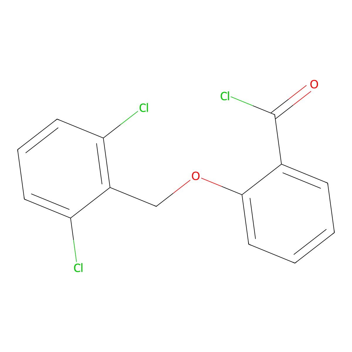 2-[(2,6-Dichlorobenzyl)oxy]benzoyl chloride molecular structure, CAS 1160250-91-8