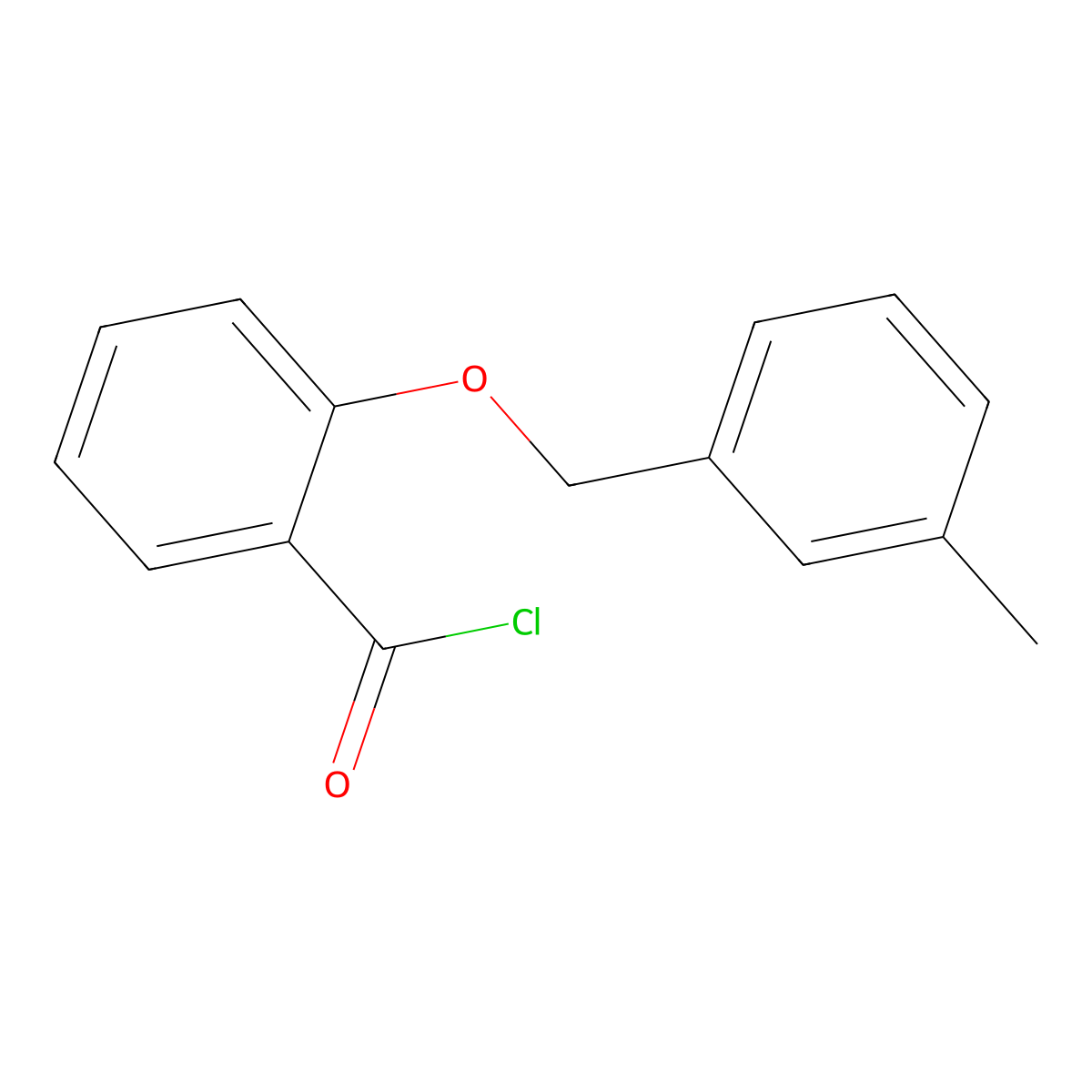 2-[(3-Methylbenzyl)oxy]benzoyl chloride molecular structure, CAS 1160250-93-0