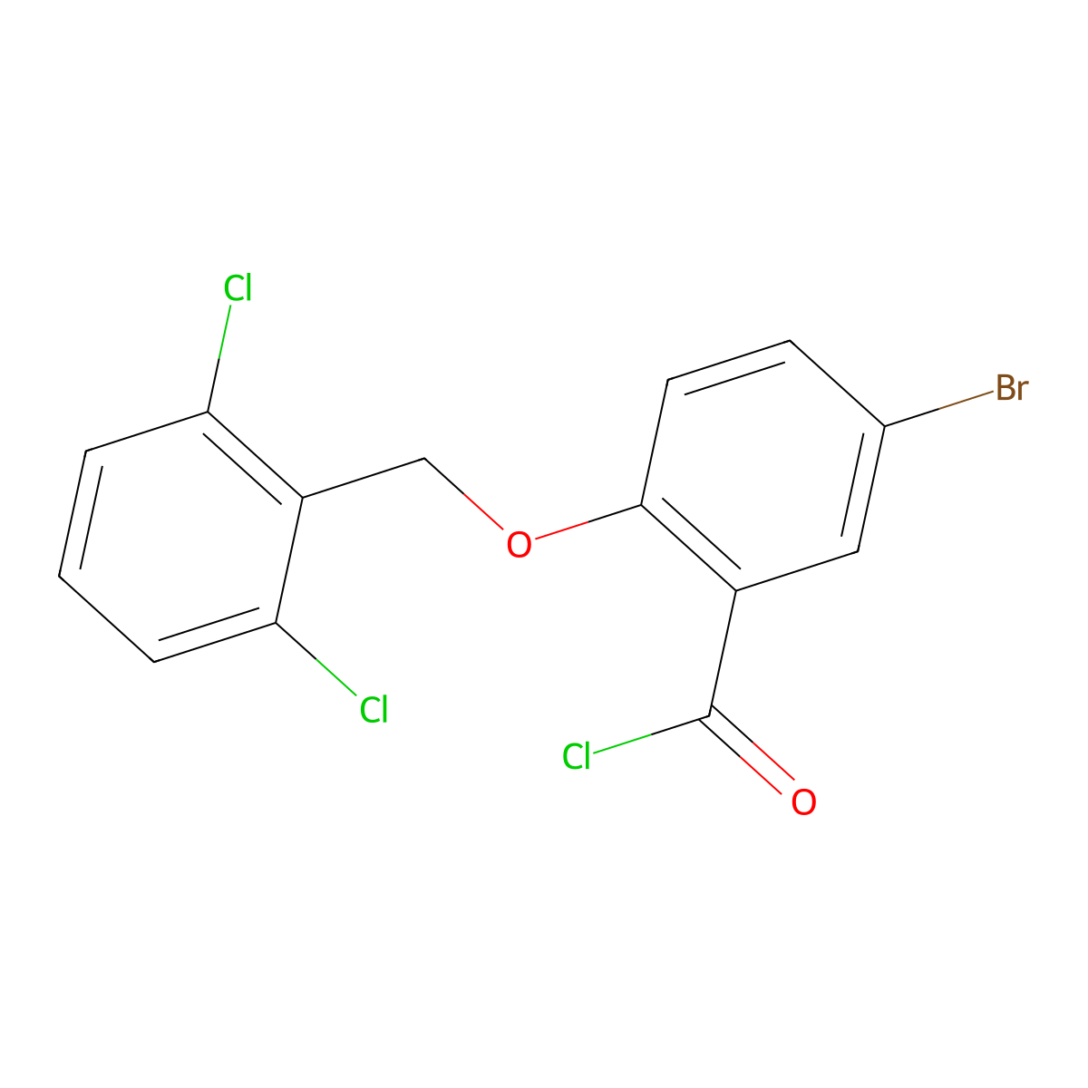 5-Bromo-2-[(2,6-dichlorobenzyl)oxy]benzoyl chloride molecular structure, CAS 1160251-03-5