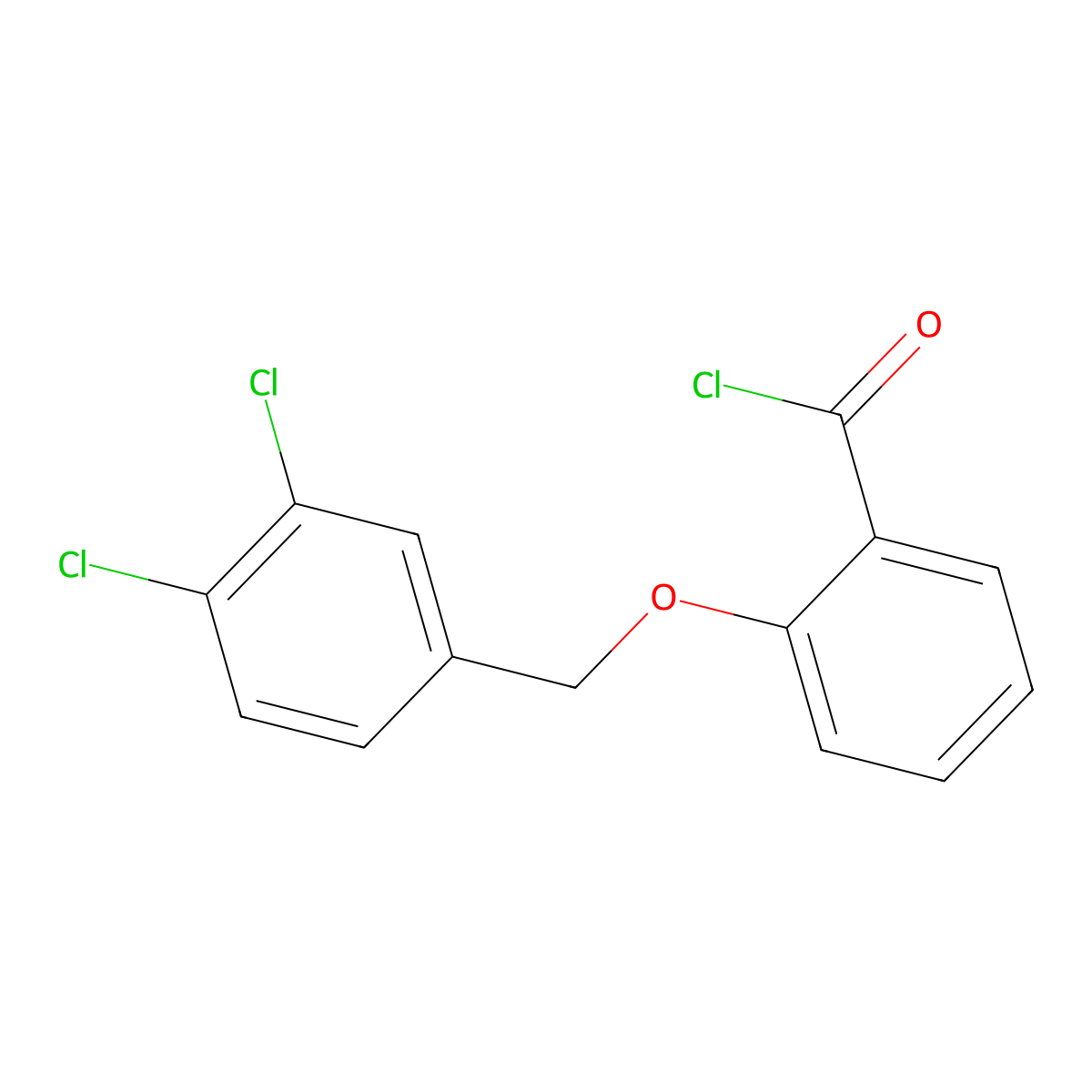 2-[(3,4-Dichlorobenzyl)oxy]benzoyl chloride molecular structure, CAS 1160251-25-1