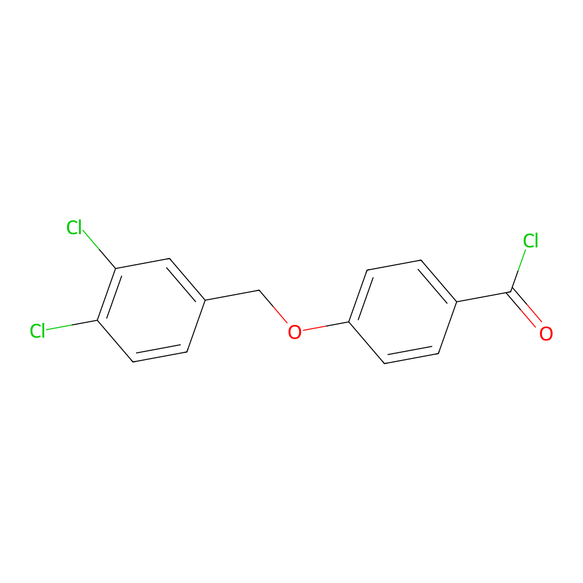 4-[(3,4-Dichlorobenzyl)oxy]benzoyl chloride molecular structure, CAS 1160251-27-3