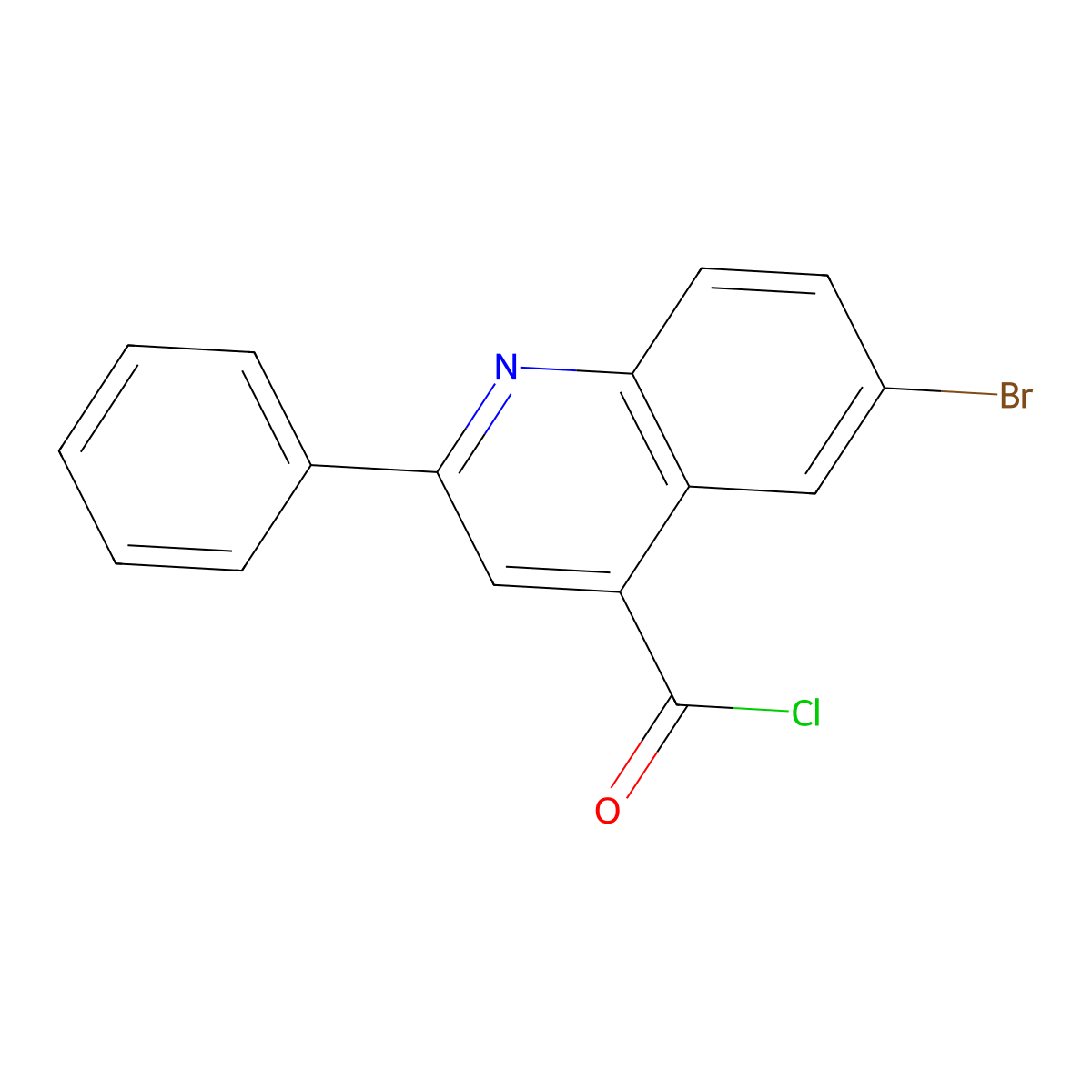 6-Bromo-2-phenylquinoline-4-carbonyl chloride molecular structure, CAS 1160253-29-1
