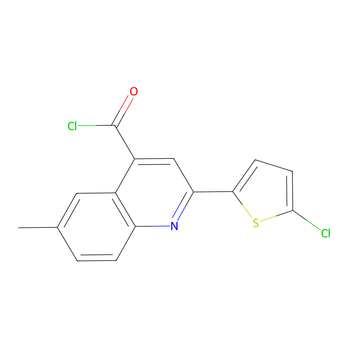 2-(5-Chloro-2-thienyl)-6-methylquinoline-4-carbonyl chloride molecular structure, CAS 1160253-37-1