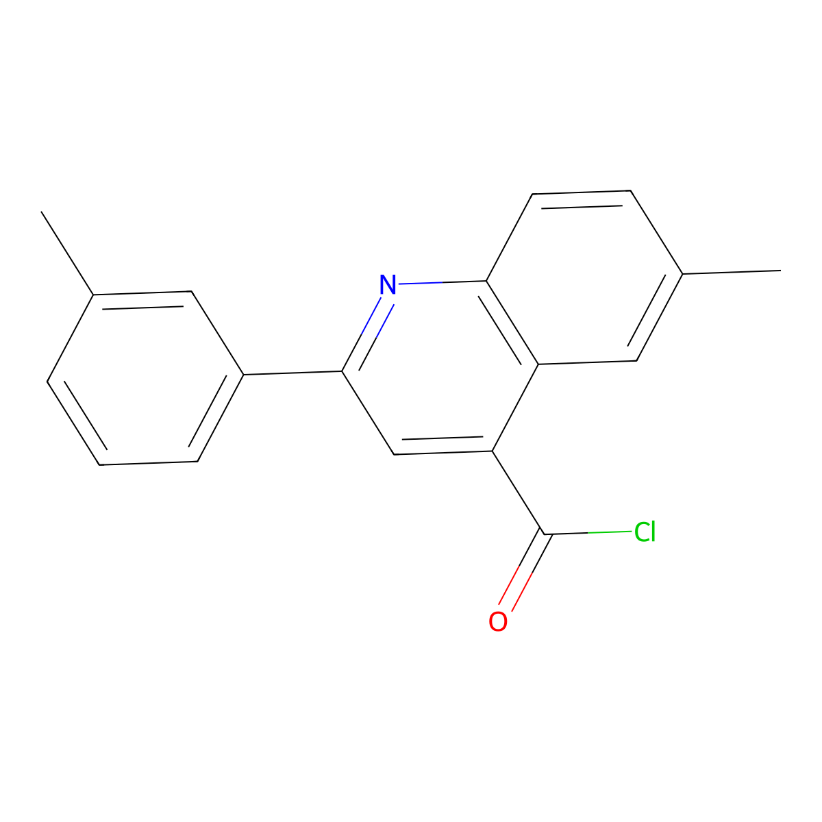 6-Methyl-2-(3-methylphenyl)quinoline-4-carbonyl chloride molecular structure, CAS 1160253-41-7