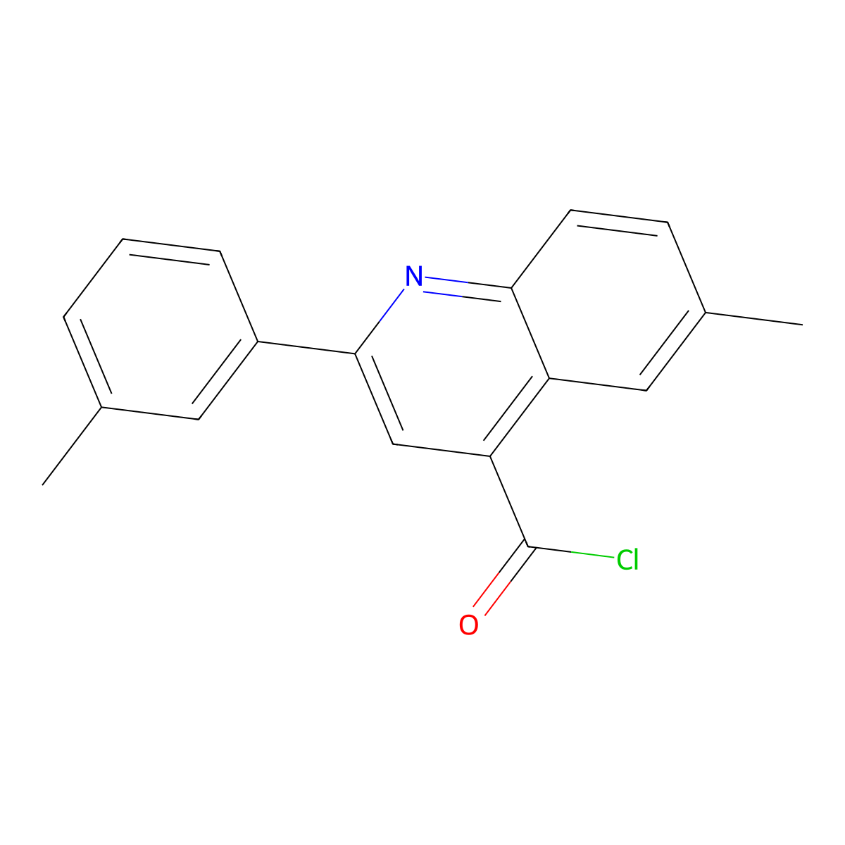 6-Methyl-2-(3-methylphenyl)quinoline-4-carbonyl chloride molecular structure, CAS 1160253-41-7