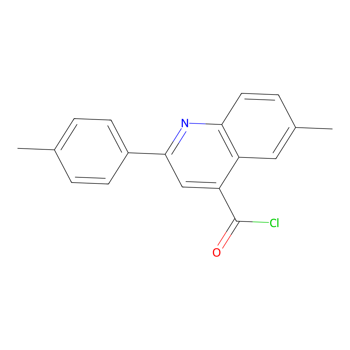 6-Methyl-2-(4-methylphenyl)quinoline-4-carbonyl chloride molecular structure, CAS 1160253-43-9