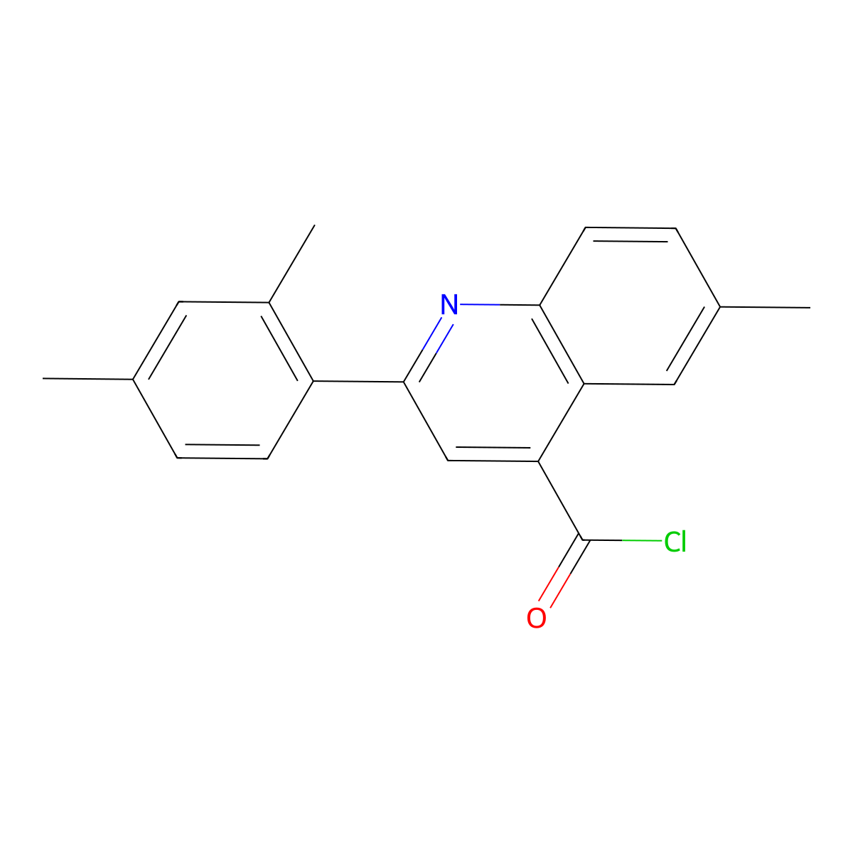 2-(2,4-Dimethylphenyl)-6-methylquinoline-4-carbonyl chloride molecular structure, CAS 1160253-45-1