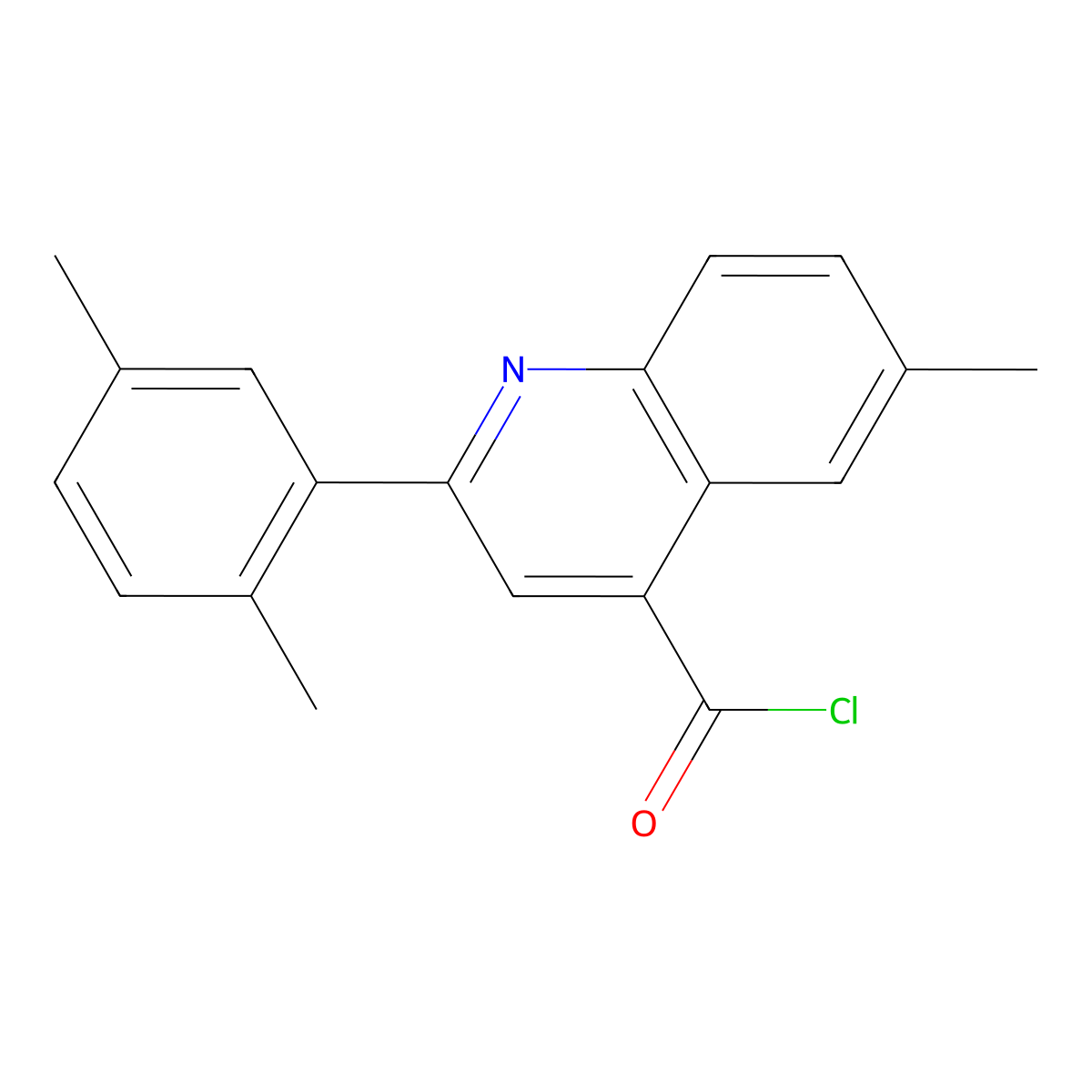 2-(2,5-Dimethylphenyl)-6-methylquinoline-4-carbonyl chloride molecular structure, CAS 1160253-49-5